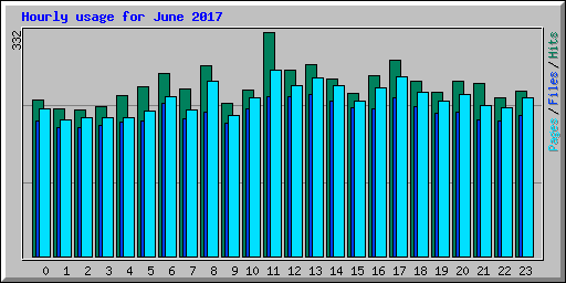 Hourly usage for June 2017