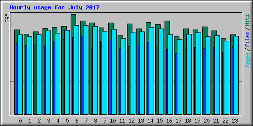 Hourly usage for July 2017